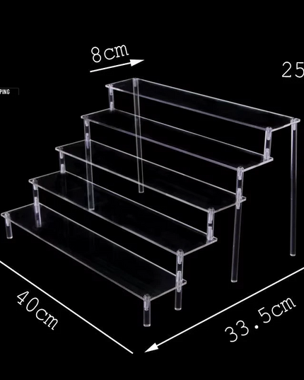 ***Acrylic Risers for Display 2-5 Tier Acrylic Display Stand Perfume ,Clear Cupcake