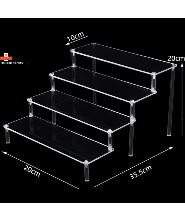 ***Acrylic Risers for Display 2-5 Tier Acrylic Display Stand Perfume ,Clear Cupcake