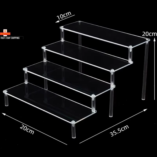 ***Acrylic Risers for Display 2-5 Tier Acrylic Display Stand Perfume ,Clear Cupcake