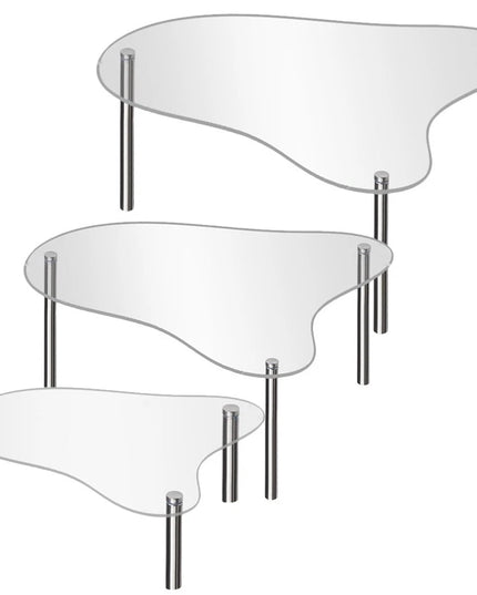 ***3 Pcs Cupcake Display Riser Wedding Stand Clear Stands Dessert Table