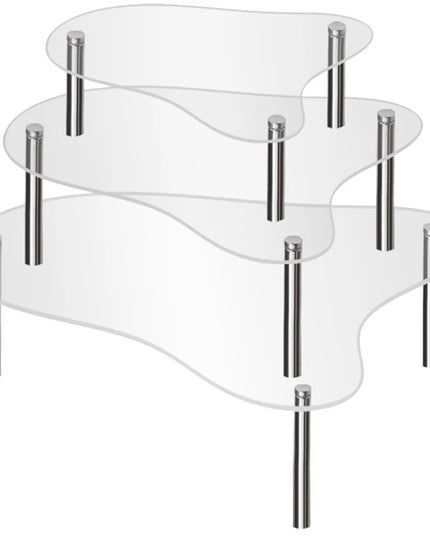 ***3 Pcs Cupcake Display Riser Wedding Stand Clear Stands Dessert Table