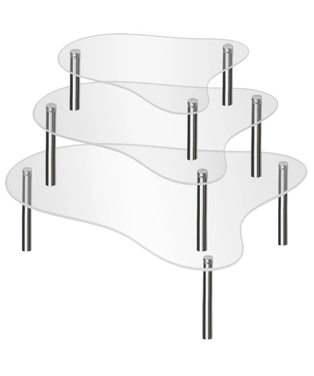 ***3 Pcs Cupcake Display Riser Wedding Stand Clear Stands Dessert Table