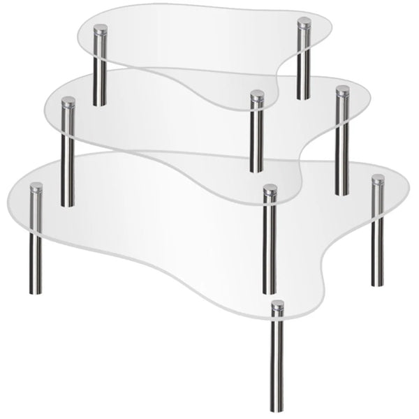 ***3 Pcs Cupcake Display Riser Wedding Stand Clear Stands Dessert Table