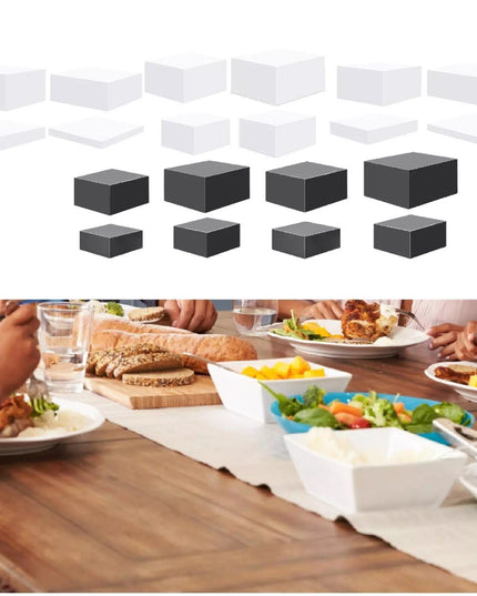 ***8PCS Acrylic Buffet Riser Food Display Dessert Cake Stand Stackable Box Party UK