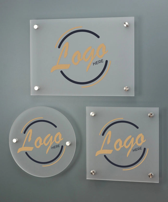 Acrylic Business Plaque House Number Sign Printed Logo Address Signage