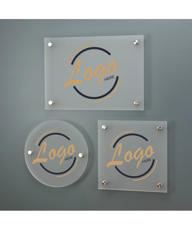 ***Acrylic Business Plaque House Number Sign Printed Logo Address Signage