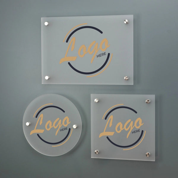 ***Acrylic Business Plaque House Number Sign Printed Logo Address Signage