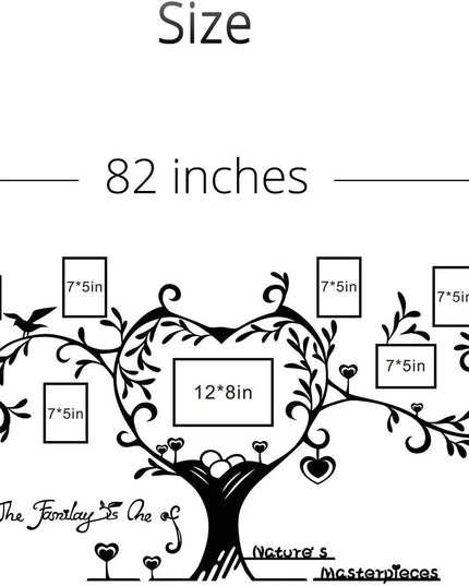 لوحة جدارية على شكل شجرة عائلة من الأكريليك - ديكور قابل للإزالة يمكنك تركيبه بنفسك مع اقتباس ملهم