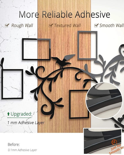 لوحة جدارية على شكل شجرة عائلة من الأكريليك - ديكور قابل للإزالة يمكنك تركيبه بنفسك مع اقتباس ملهم