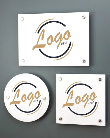 Acrylic Business Plaque House Number Sign Printed Logo Address Signage