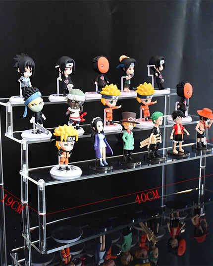 حامل عرض أكريليك، رف شفاف، منظم عرض كب كيك من 3 طبقات