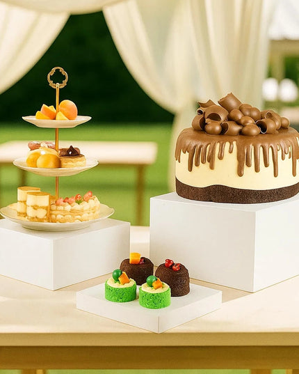 ***8PCS Acrylic Buffet Riser Food Display Dessert Cake Stand Stackable Box Party UK