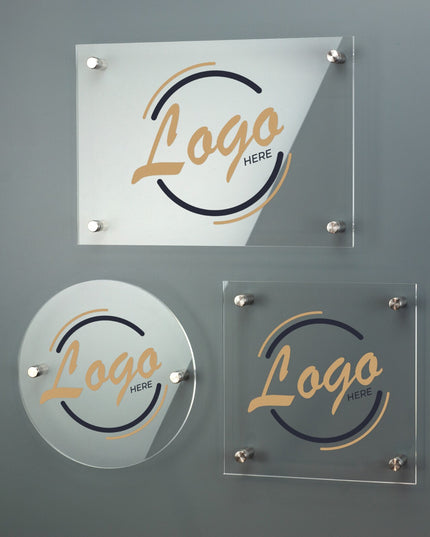 Acrylic Business Plaque House Number Sign Printed Logo Address Signage