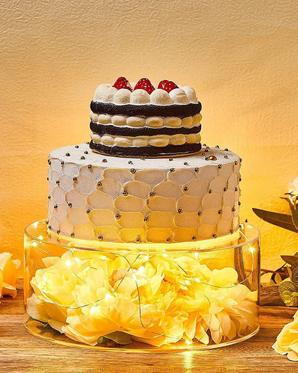 2 Pcs Cake Riser Dessert Display Stand Clear Buffet Table Stands