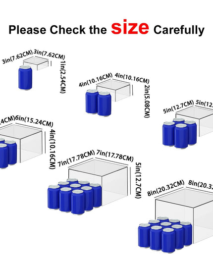 ***6 Pcs Clear Acrylic Boxes for Display as Buffet Risers and Stands, Food Riser...