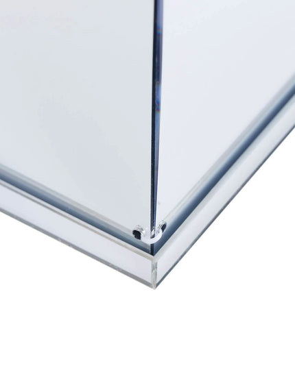 ***SILVER 32" Acrylic DISPLAY BOX Pedestal Riser Centerpiece Column Decorations