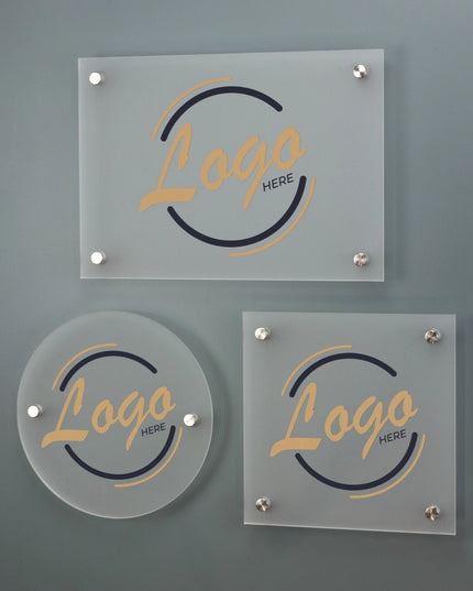 Acrylic Business Plaque House Number Sign Printed Logo Address Signage