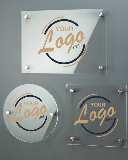 Acrylic Business Plaque House Number Sign Printed Logo Address Signage