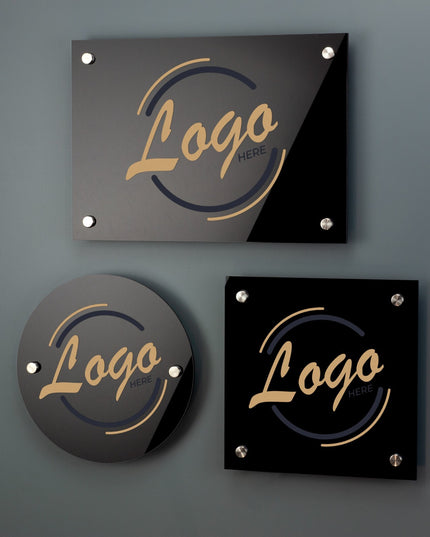 Acrylic Business Plaque House Number Sign Printed Logo Address Signage