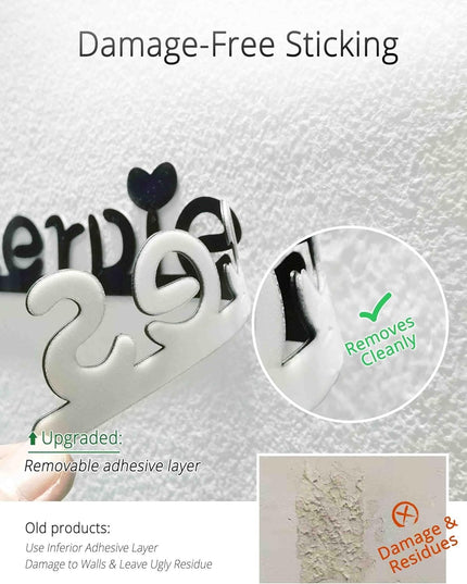 لوحة جدارية على شكل شجرة عائلة من الأكريليك - ديكور قابل للإزالة يمكنك تركيبه بنفسك مع اقتباس ملهم