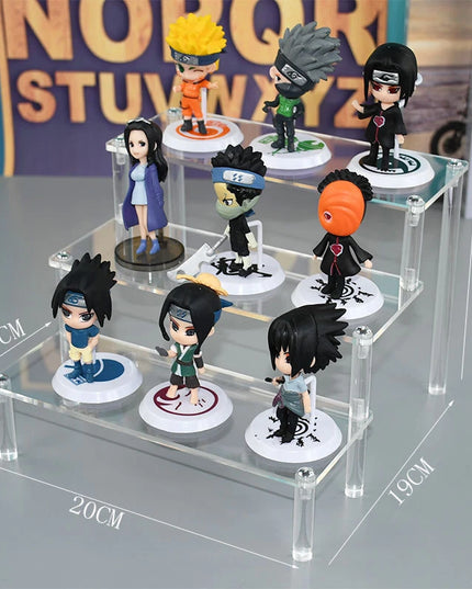 حامل عرض أكريليك، رف شفاف، منظم عرض كب كيك من 3 طبقات