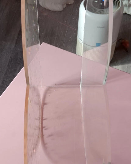 Large Acrylic Glitter Heart Wall Vase