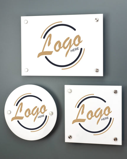 Acrylic Business Plaque House Number Sign Printed Logo Address Signage