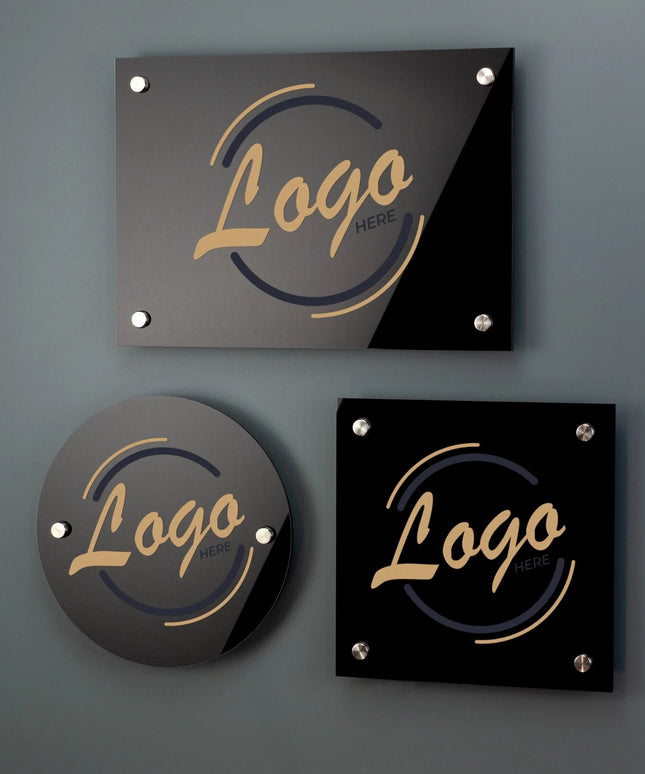 ***Acrylic Business Plaque House Number Sign Printed Logo Address Signage