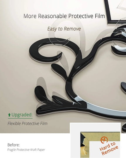 لوحة جدارية على شكل شجرة عائلة من الأكريليك - ديكور قابل للإزالة يمكنك تركيبه بنفسك مع اقتباس ملهم