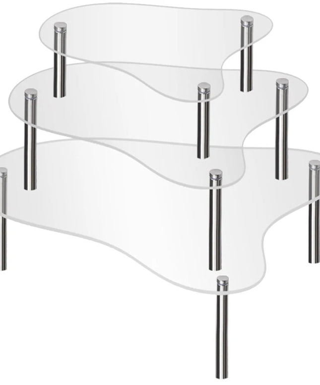 3 Pcs Cupcake Display Riser Wedding Stand Clear Stands Dessert Table