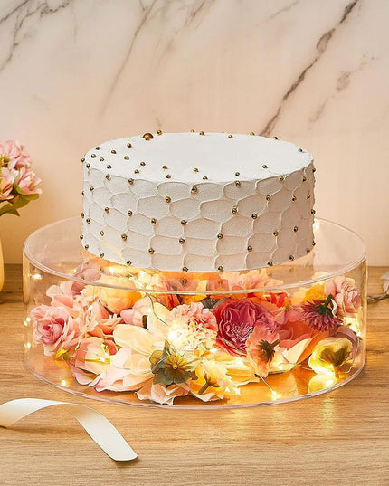 2 Pcs Cake Riser Dessert Display Stand Clear Buffet Table Stands