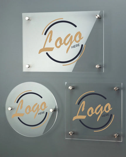 Acrylic Business Plaque House Number Sign Printed Logo Address Signage